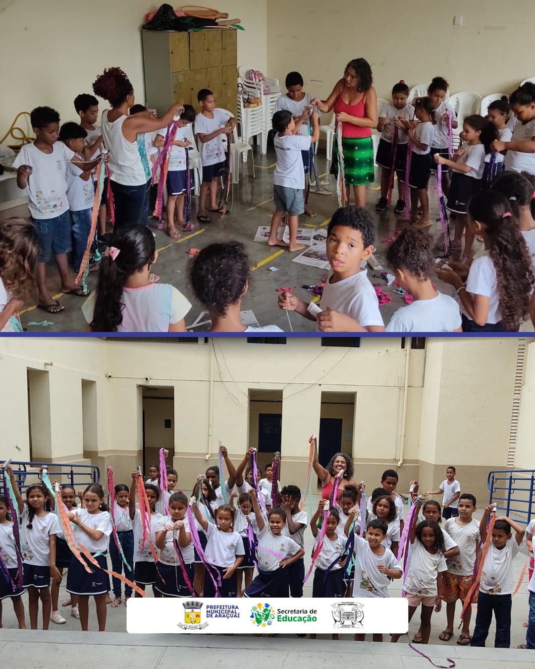 Escola Municipal Manoel Fulgêncio realiza oficinas de brinquedos.